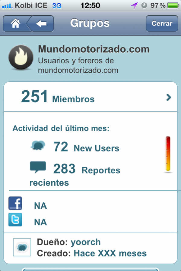 Screenshot iPhone Waze Mundo Motorizado