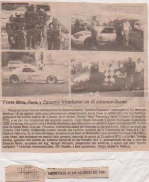 ticos ganando en panama 1991