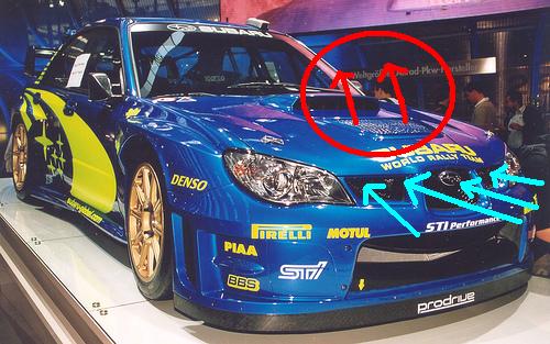 aire frio entra de frente y una vez q pasa por el intercooler sale por arriba de la tapa... el scoop era adorno