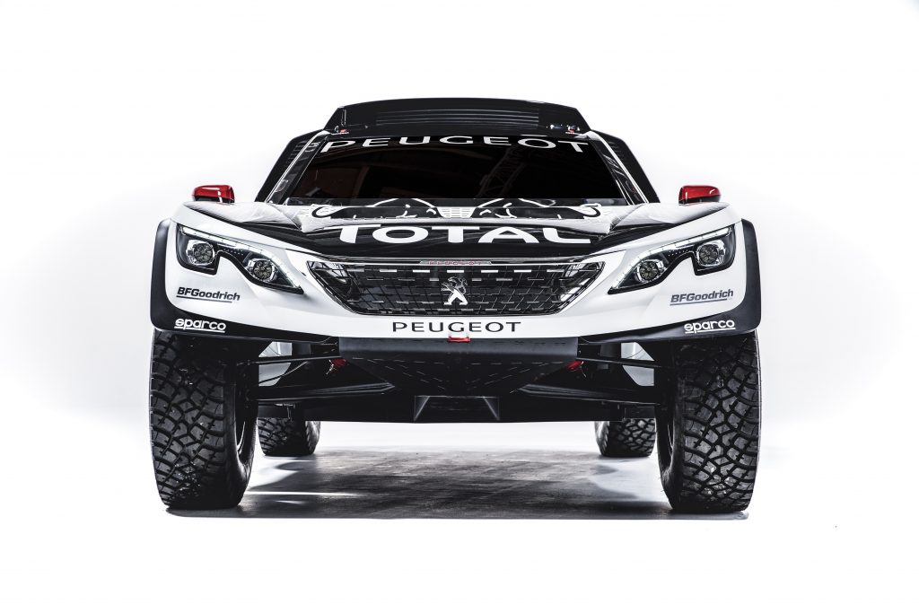 The new Peugeot 3008 DKR during a studio photoshoot at Paris, France on August 7, 2016.